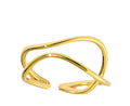 Gold ring on a white background