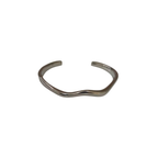 Silver bracelet on a white background